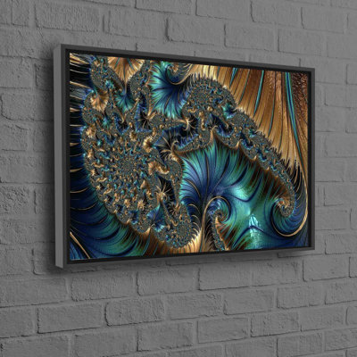 Toile de coton abstraite à motif fractal 3D, art mural idéal pour rehausser l'esthétique du décor intérieur moderne