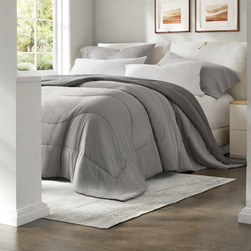 Cooling Bedding Sets Nylon Full Queen Reversible Modern Home Comforter