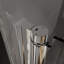 Porte de douche pivotante semi-sans cadre en chrome avec verre transparent