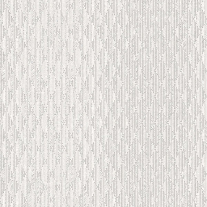 Papier peint moderne à losanges, Ivoire ivoire