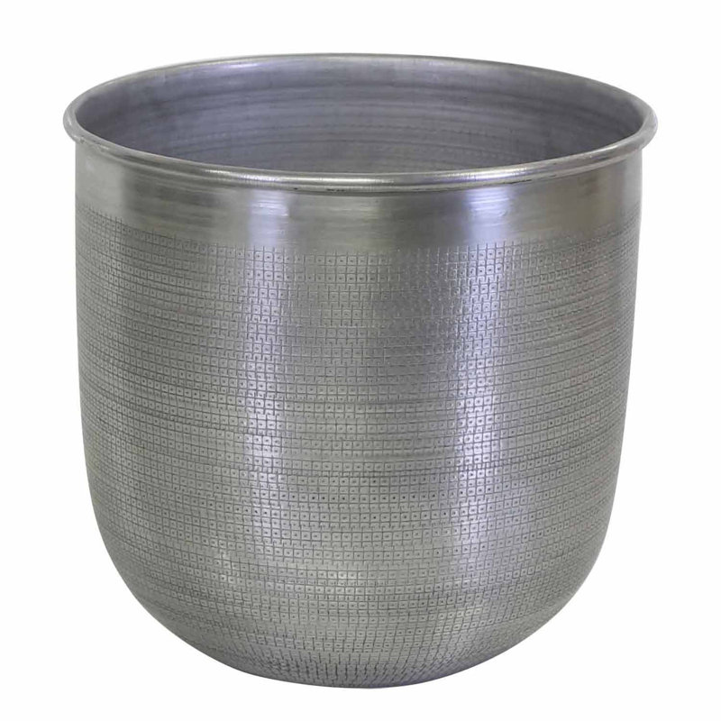 Freda Handmade Metal Pot Planter, 34cm H x 33cm W x 34cm D, 1