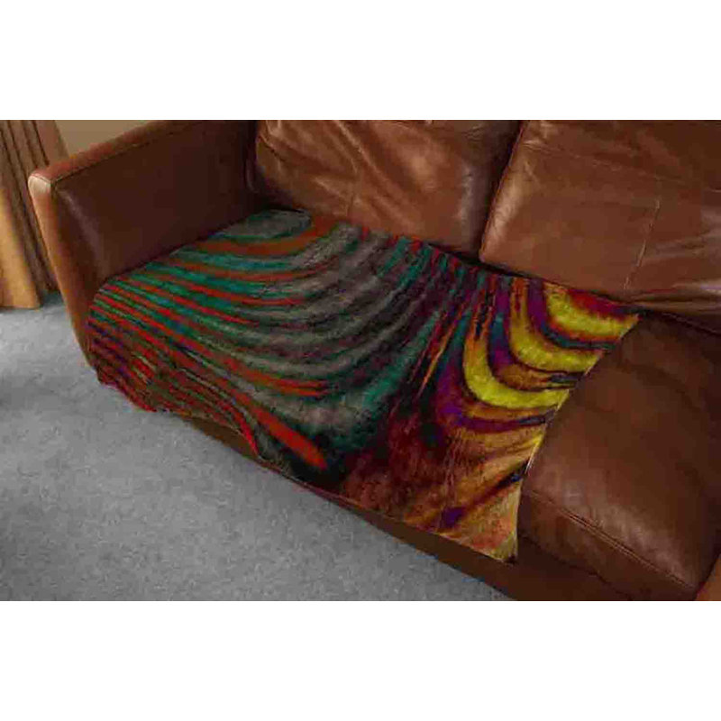 Couverture à imprimé psychédélique, 65 po x 80 po
