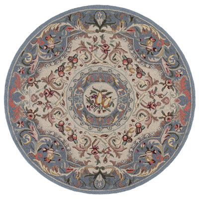 Brayton Hand Hooked Wool Floral Rug
