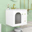 Meuble-lavabo mural 24 po avec lavabo en céramique, armoire de porte en verre et 2 tiroirs 24 po-79788012