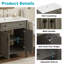 31" Vintage Bathroom Vanity With Ceramic Sink, Mdf Cabinet & Rubber Wood Legs, Grey