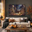 «Skeleton and Raven in Vintage Apothecary Study», art mural sur toile-1655315423