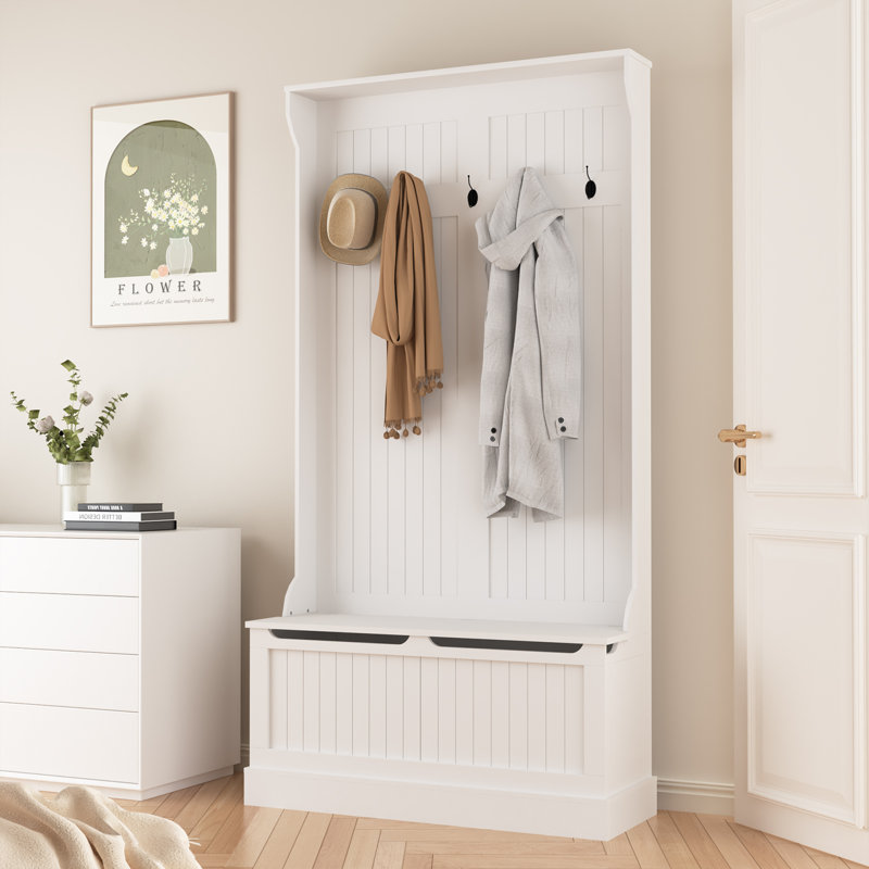 Hall Tree 38" Wide with Bench and Storage