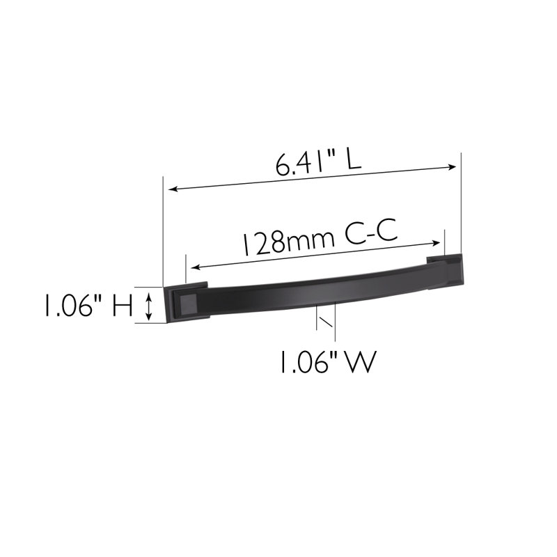 Devan 5" Center to Center Arch Pull Multipack, Matte Black