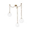 Petra 3 Light Black dimmable LED Chandelier