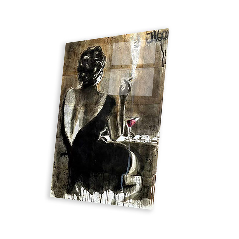 Cocktail par Loui Jover - reproduction d'art, Cadre photo, H 24 po x l 16 po