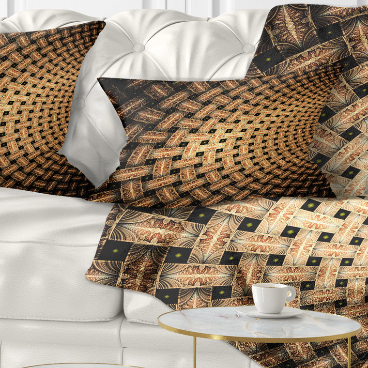 Grand coussin lombaire en fleur symétrique floral