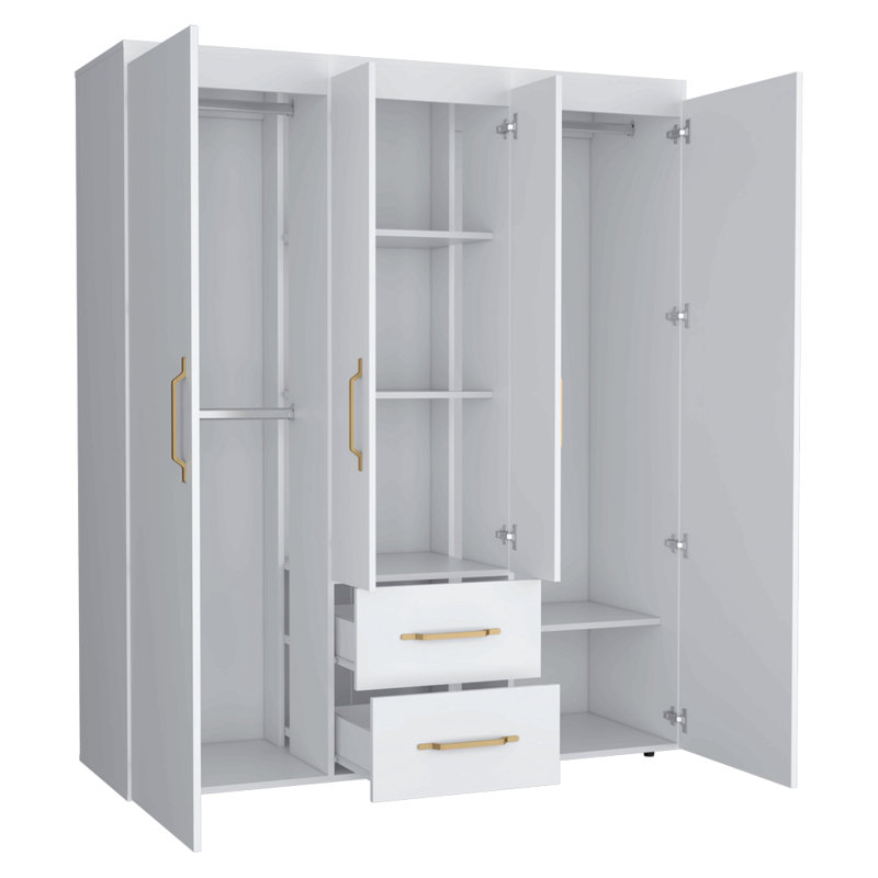 Armoire, chambre à coucher pour vêtements, blanc