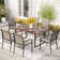 Sutiya 6 - Person Metal Patio Dining Set with Rectangular Table