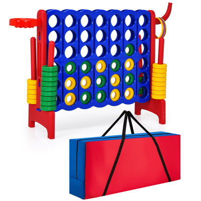 Giant 4 In A Row Jumbo 4-to-score Game Set W/storage Carrying Bag For Kids Adult -  Costway, BU10002+SP37521RE