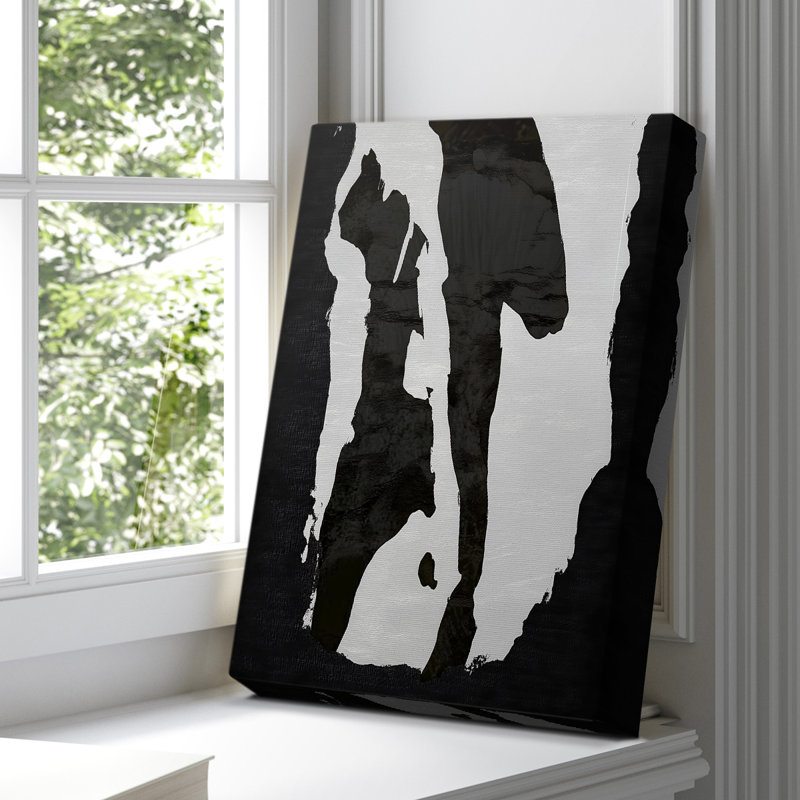 Toile tendue abstraite avec cadre CLxxv - prêt à être accroché, H 36 po x l 24 po