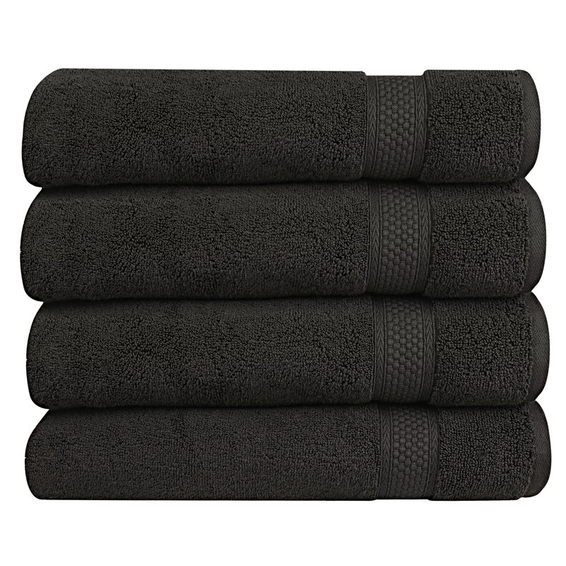 Tolna - A1HC Premium Bath Towel Set Ultra Soft Quick Drying, Super Absorbent Low Lint Towel Sets, Black Onyx, 24" x 48"