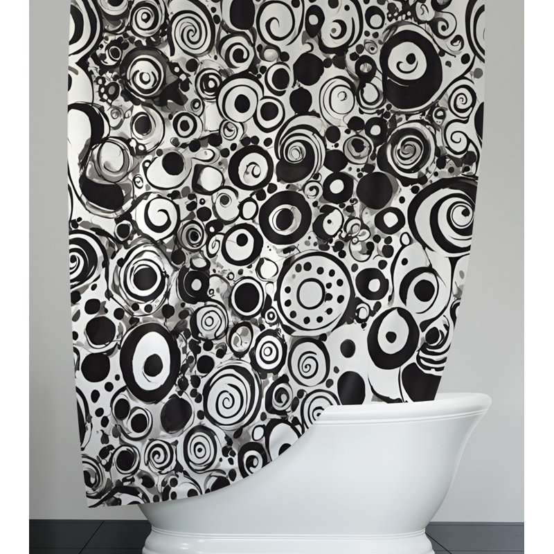 Abstract Shower Curtain, 72" H x 70" W