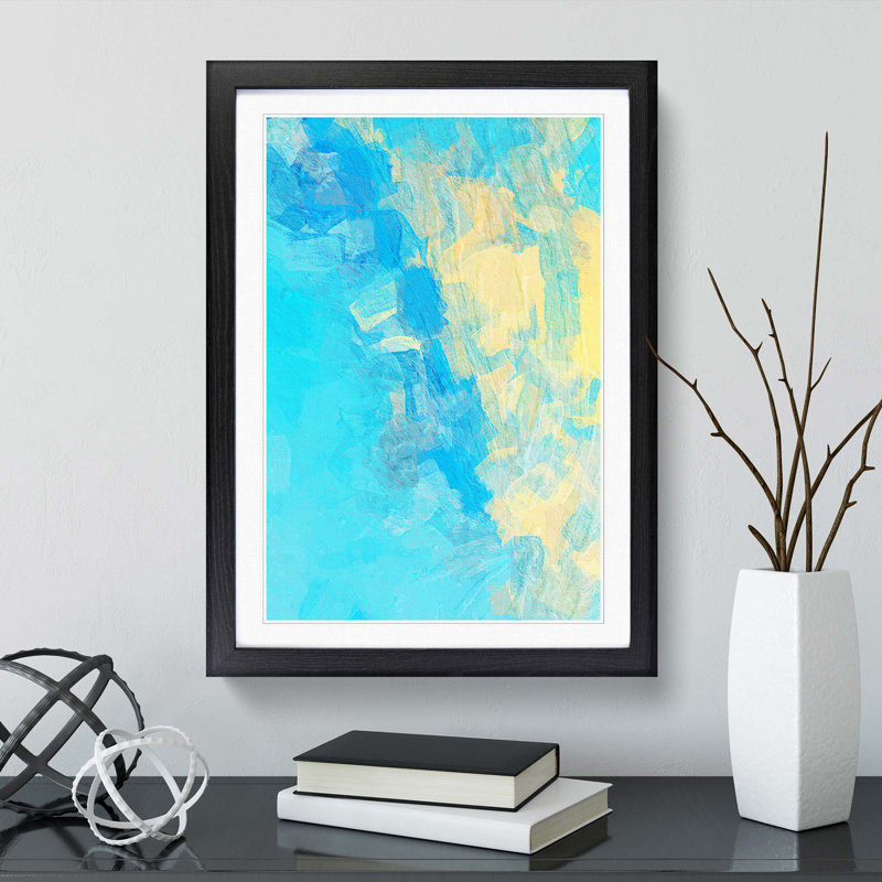 Glass Heart - Picture Frame Graphic Art Print, Black Framed, 87cm H x 62cm W x 2cm D
