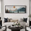 «Western Wood Effect Landscape Tranquil Wood Effect Mountain Sunset», reproduction sur toile-111176806-98041960