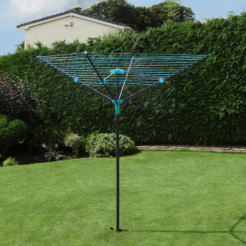 Plastic Rotary / Umbrella Clothesline, 119cm H x 12cm W x 12.5cm D