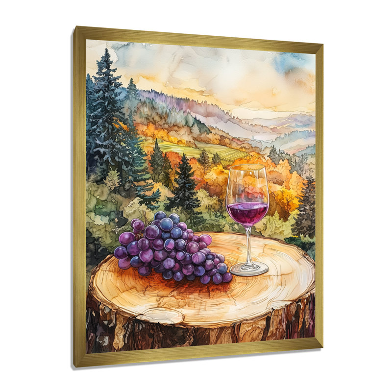 Naccarato IV - Paysages, art mural, H 20 po x l 12 po, Doré, Picture Framed