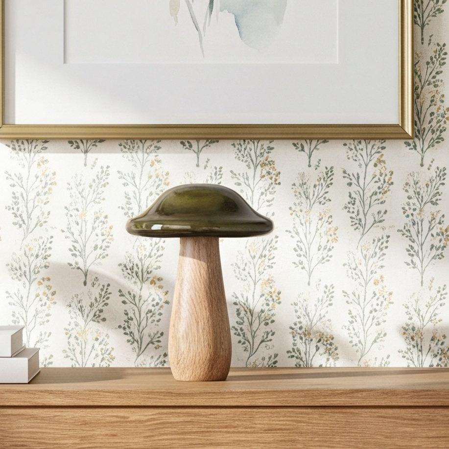 Wooden Mushroom Accent