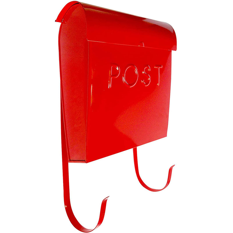 Boîte aux lettres murale poteau Euro, rouge