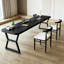 Bureau simple en bois massif de pin et métal noir-1054956840
