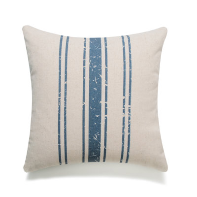 Old French Stripe Striped Linen Throw Pillow