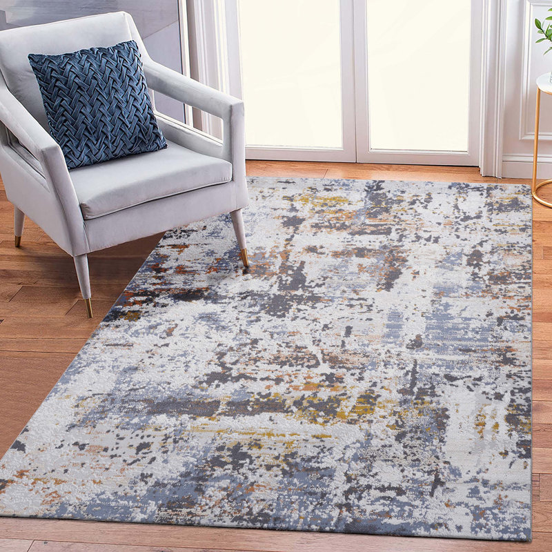 Abstract Non-Shedding Living Room Bedroom Dining Home Office Stylish And Stain Resistant Area Rug, Rectangle 5'3" x 7'6"
