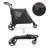 Folding 3 Wheel Pet Stroller, Foldable Dog Jogger Stroller with Adjustable Handlebar and Mesh Window-93284059