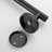 1-Spray Round High Pressure Handheld Shower With 27.5 In. Wall Bar In Matte Black