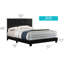 Lit contemporain élégant et confortable pour un environnement de chambre à coucher relaxant et invitant, parfait pour les espaces de vie modernes.-602551931