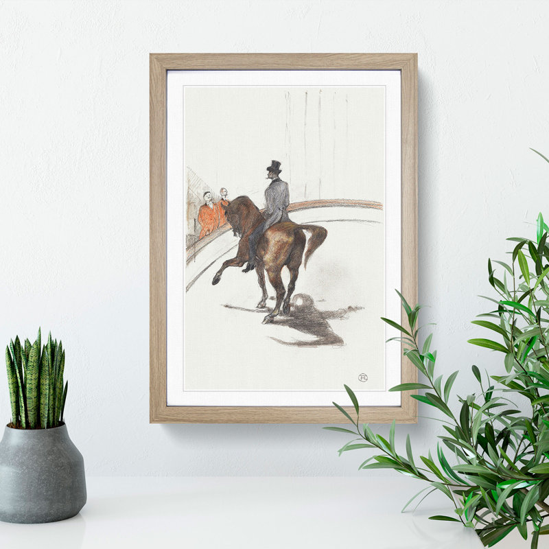 At the Circus by Henri de Toulouse-Lautrec - Picture Frame Painting, Oak, 36cm H x 27cm W x 2cm D