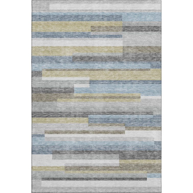 Premium Machine Washable Prisco Gray Rug