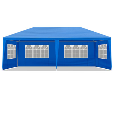Tente de fête extérieure avec parois latérales amovibles, auvent de patio imperméable avec fenêtres pour les anniversaires de mariage