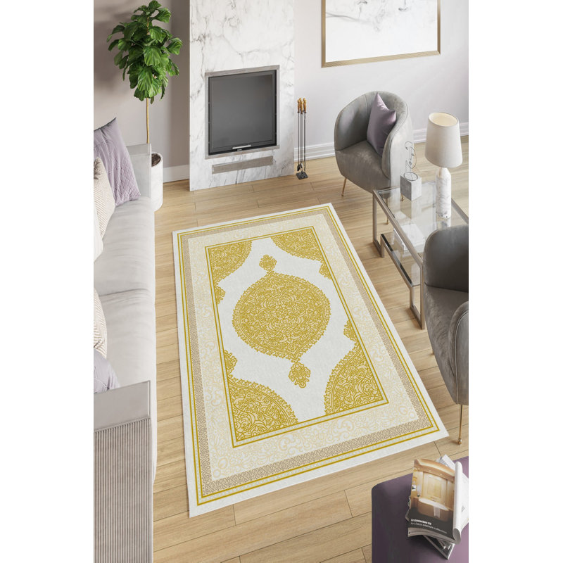 Tapis en polyester durable de 23,6 po x 39,4 po | 100% antibactérien, écologique, antidérapant à pois en PVC | Lavable à la machine, impression numérique | Parfait pour le salon, la chambre à coucher ou le bureau