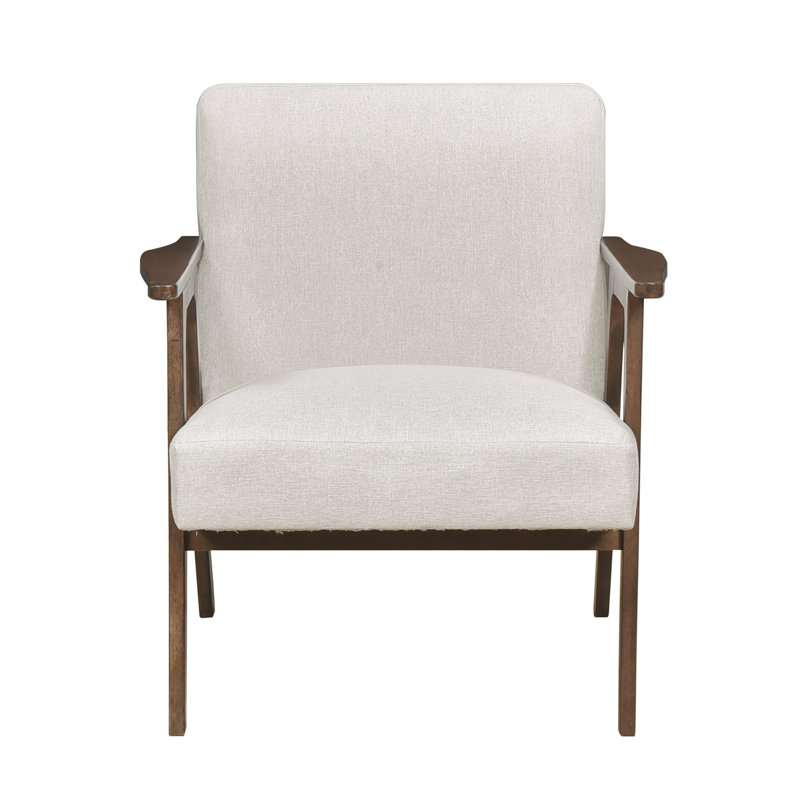 Fauteuil d'appoint contemporain Modern Fabric Furniture, Noyer, Beige