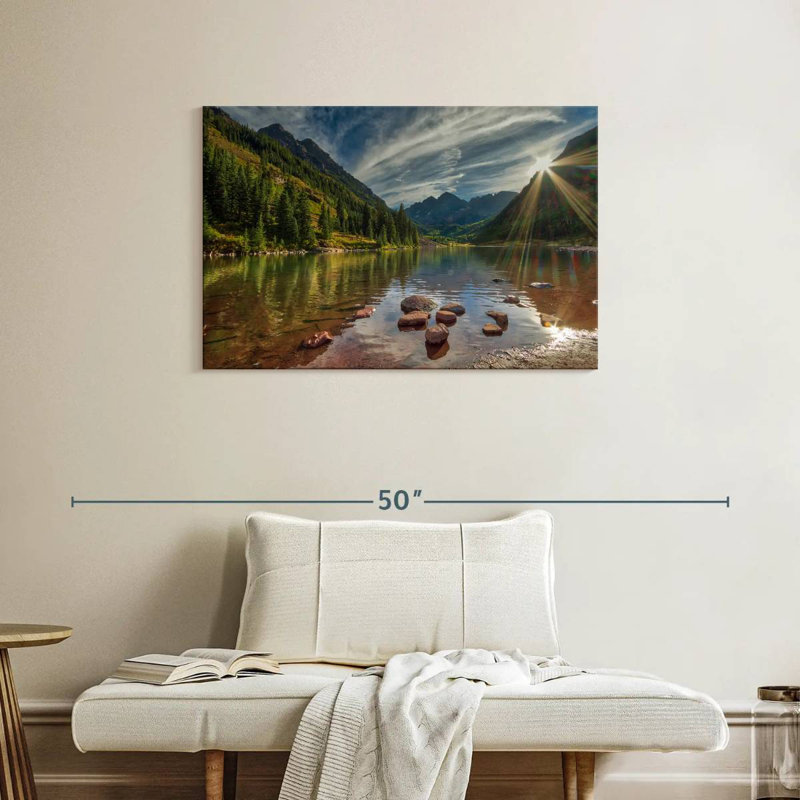 Paysage de montagne Alvord Maroon Bells, H 24 po x l 36 po