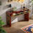 Painted pattern drawer wooden console table