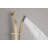 Modern Square Flat-headed Handheld Shower System Wall-mounted Single Handle with Slide Bar，Brushed Gold-121012021