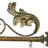 Metal Embossed Floral Multi Colored Wall Decor with 6 Suspended Panels and Scroll Details