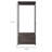 Gin Modular Closet System, 1 Rustic Gray Drawer, 1 Hanging Rod, Black