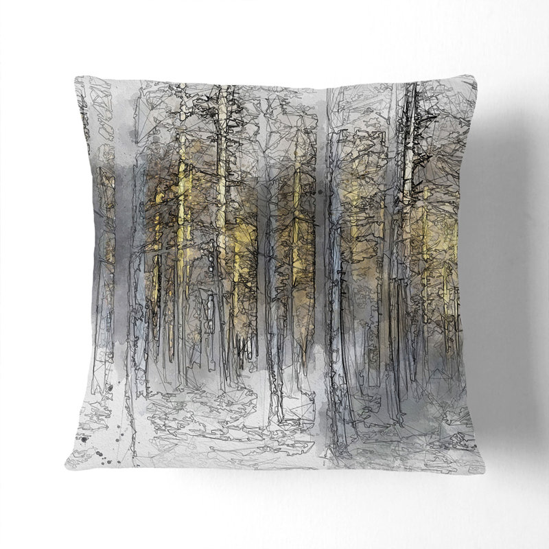 Sunlight Forest Vol.4 Sketch Square Throw Cushion, 40cm H x 40cm W x 15cm D