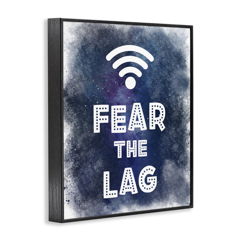 «Fear The Lag Gamer Splash», estampe numérique, conception de Marcus Prime, H 20 po x l 16 po, Giclée encadrée noir minuit