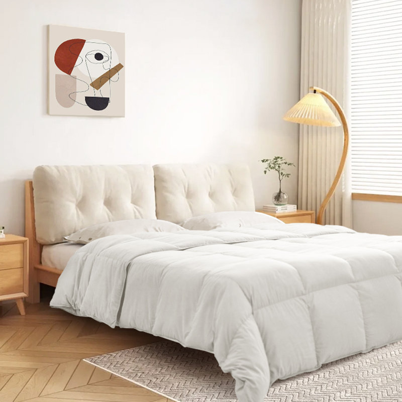Édredon en duvet d'hiver 600FP Kapok, Grand lit, Blanc