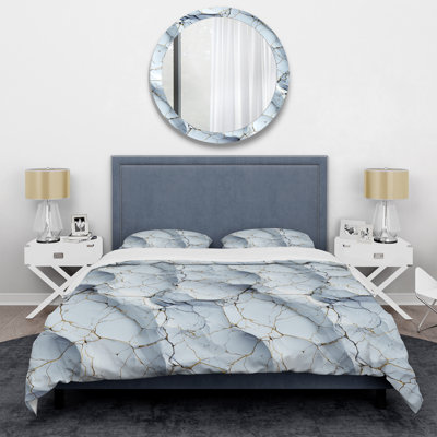 Literie en marbre blanc et gris I