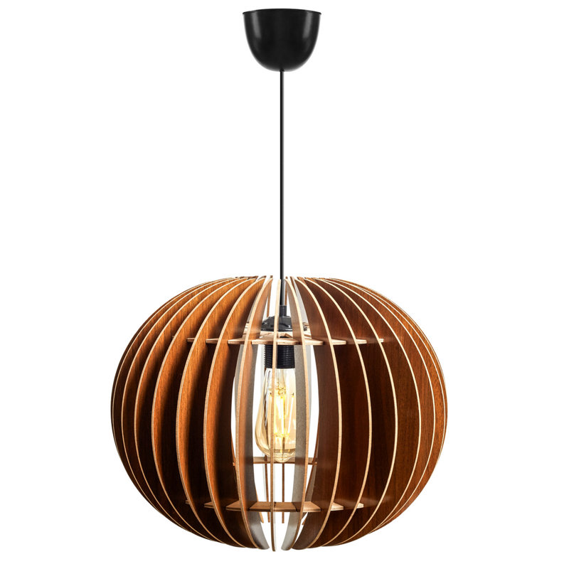 Renetia Globe Chandelier, Walnut