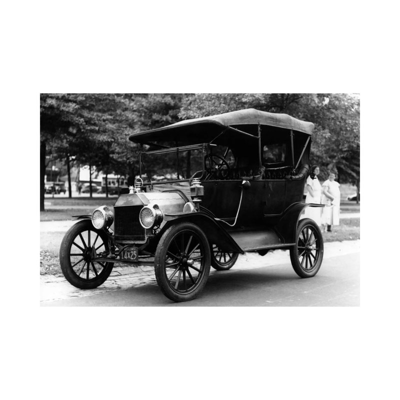 1920s Model T Ford Touring Car Automobile on Display During Parade 1 Piece Wrapped Canvas Wall Art, 20.32 cm H x 30.48 cm W