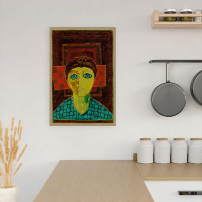 Colorful Stylized Portrait Modern Abstract Contemporary Portrait Wall Art Print 1 Piece Wrapped Canvas Wall Art